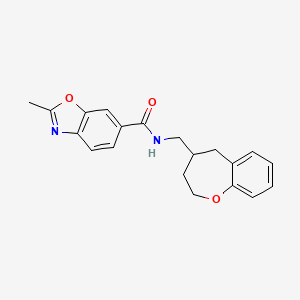 molecular formula C20H20N2O3 B5688308 2-methyl-N-(2,3,4,5-tetrahydro-1-benzoxepin-4-ylmethyl)-1,3-benzoxazole-6-carboxamide 