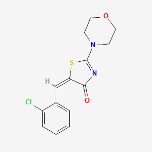 molecular formula C14H13ClN2O2S B5688341 5-(2-chlorobenzylidene)-2-(4-morpholinyl)-1,3-thiazol-4(5H)-one 