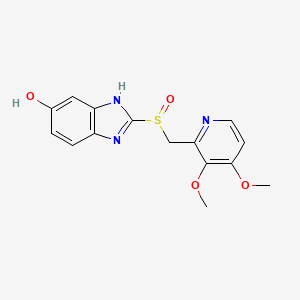 molecular formula C15H15N3O4S B568836 Desdifluorometoxi Hidroxi Pantoprazol CAS No. 1261238-06-5