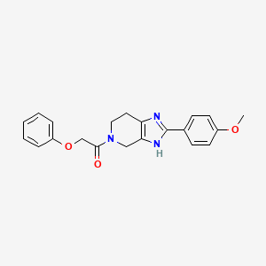molecular formula C21H21N3O3 B5688364 2-(4-methoxyphenyl)-5-(phenoxyacetyl)-4,5,6,7-tetrahydro-1H-imidazo[4,5-c]pyridine 