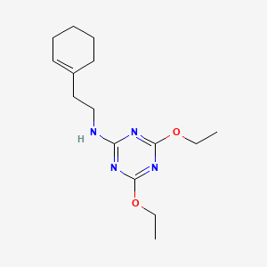 molecular formula C15H24N4O2 B5688394 N-[2-(1-cyclohexen-1-yl)ethyl]-4,6-diethoxy-1,3,5-triazin-2-amine 