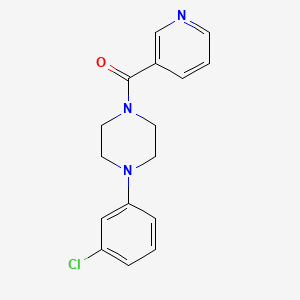 molecular formula C16H16ClN3O B5688401 1-(3-chlorophenyl)-4-(3-pyridinylcarbonyl)piperazine 
