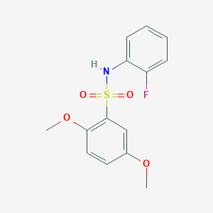 molecular formula C14H14FNO4S B5688405 N-(2-fluorophenyl)-2,5-dimethoxybenzenesulfonamide 