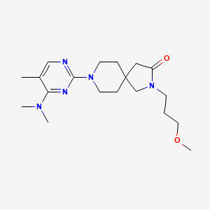 molecular formula C19H31N5O2 B5688411 8-[4-(dimethylamino)-5-methyl-2-pyrimidinyl]-2-(3-methoxypropyl)-2,8-diazaspiro[4.5]decan-3-one 