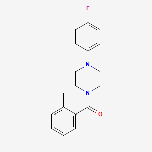 molecular formula C18H19FN2O B5688414 1-(4-fluorophenyl)-4-(2-methylbenzoyl)piperazine CAS No. 5374-70-9