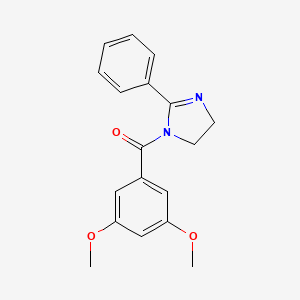 molecular formula C18H18N2O3 B5688420 1-(3,5-dimethoxybenzoyl)-2-phenyl-4,5-dihydro-1H-imidazole 