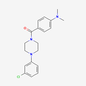 molecular formula C19H22ClN3O B5688432 (4-{[4-(3-chlorophenyl)-1-piperazinyl]carbonyl}phenyl)dimethylamine 