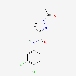 molecular formula C12H9Cl2N3O2 B5688439 1-acetyl-N-(3,4-dichlorophenyl)-1H-pyrazole-3-carboxamide 