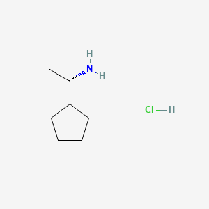 molecular formula C7H16ClN B568846 (S)-1-Cyclopentylethanamine hydrochloride CAS No. 150852-73-6