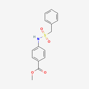 molecular formula C15H15NO4S B5688463 methyl 4-[(benzylsulfonyl)amino]benzoate 