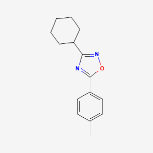 molecular formula C15H18N2O B5688464 3-cyclohexyl-5-(4-methylphenyl)-1,2,4-oxadiazole 