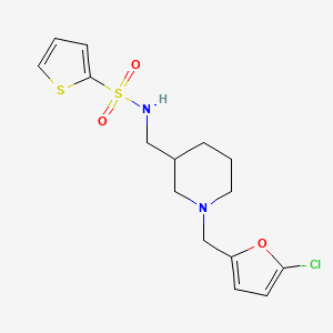 molecular formula C15H19ClN2O3S2 B5688472 N-({1-[(5-chloro-2-furyl)methyl]piperidin-3-yl}methyl)thiophene-2-sulfonamide 