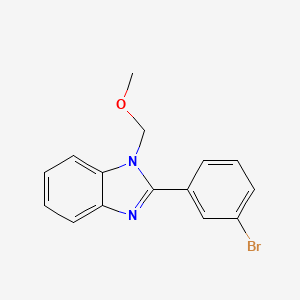 molecular formula C15H13BrN2O B5688477 2-(3-bromophenyl)-1-(methoxymethyl)-1H-benzimidazole 