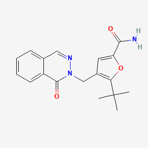 molecular formula C18H19N3O3 B5688526 5-tert-butyl-4-[(1-oxophthalazin-2(1H)-yl)methyl]-2-furamide 