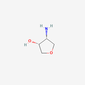 molecular formula C4H9NO2 B568855 cis-4-Aminotetrahydrofuran-3-ol CAS No. 153610-11-8