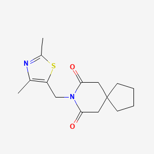 molecular formula C15H20N2O2S B5688550 8-[(2,4-dimethyl-1,3-thiazol-5-yl)methyl]-8-azaspiro[4.5]decane-7,9-dione 