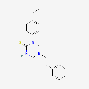 molecular formula C19H23N3S B5688572 1-(4-ethylphenyl)-5-(2-phenylethyl)-1,3,5-triazinane-2-thione 