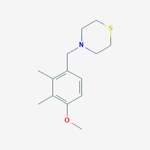 molecular formula C14H21NOS B5688580 4-(4-methoxy-2,3-dimethylbenzyl)thiomorpholine 