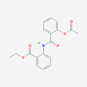 molecular formula C18H17NO5 B5688589 ethyl 2-{[2-(acetyloxy)benzoyl]amino}benzoate 