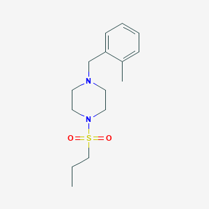molecular formula C15H24N2O2S B5688616 1-(2-methylbenzyl)-4-(propylsulfonyl)piperazine 
