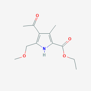 molecular formula C12H17NO4 B5688619 ethyl 4-acetyl-5-(methoxymethyl)-3-methyl-1H-pyrrole-2-carboxylate 
