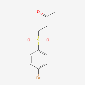 molecular formula C10H11BrO3S B5688673 4-[(4-bromophenyl)sulfonyl]-2-butanone 