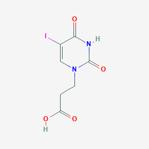 molecular formula C7H7IN2O4 B5688678 3-(5-iodo-2,4-dioxo-3,4-dihydro-1(2H)-pyrimidinyl)propanoic acid 