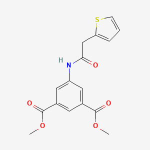 molecular formula C16H15NO5S B5688710 dimethyl 5-[(2-thienylacetyl)amino]isophthalate 