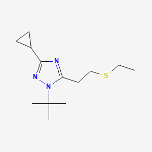 molecular formula C13H23N3S B5688711 1-tert-butyl-3-cyclopropyl-5-[2-(ethylthio)ethyl]-1H-1,2,4-triazole 