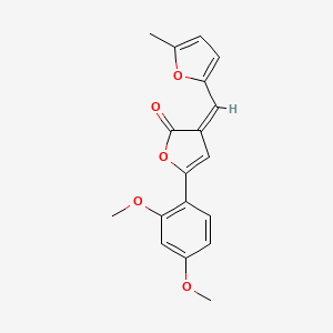 molecular formula C18H16O5 B5688719 5-(2,4-dimethoxyphenyl)-3-[(5-methyl-2-furyl)methylene]-2(3H)-furanone 