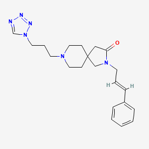 molecular formula C21H28N6O B5688726 2-[(2E)-3-phenyl-2-propen-1-yl]-8-[3-(1H-tetrazol-1-yl)propyl]-2,8-diazaspiro[4.5]decan-3-one 