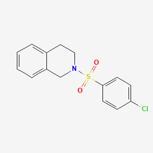 molecular formula C15H14ClNO2S B5688743 2-[(4-chlorophenyl)sulfonyl]-1,2,3,4-tetrahydroisoquinoline 