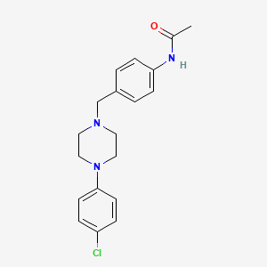 molecular formula C19H22ClN3O B5688760 N-(4-{[4-(4-chlorophenyl)-1-piperazinyl]methyl}phenyl)acetamide 