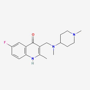 molecular formula C18H24FN3O B5688775 6-fluoro-2-methyl-3-{[methyl(1-methyl-4-piperidinyl)amino]methyl}-4-quinolinol 