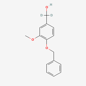 molecular formula C15H16O3 B568878 4-(苄氧基)-3-甲氧基-苄醇-d2 CAS No. 74719-60-1