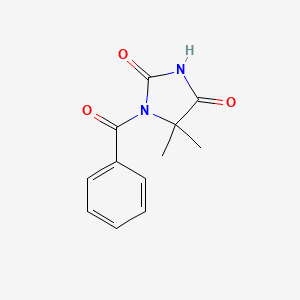 molecular formula C12H12N2O3 B5688786 1-benzoyl-5,5-dimethyl-2,4-imidazolidinedione 