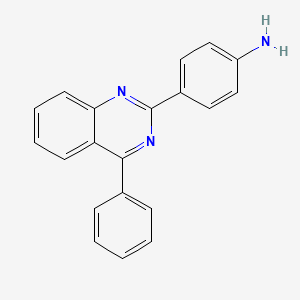 molecular formula C20H15N3 B5688805 4-(4-phenyl-2-quinazolinyl)aniline 