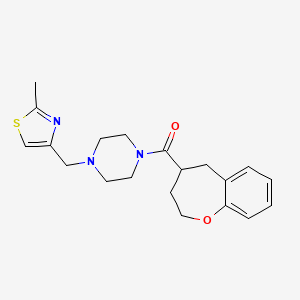 molecular formula C20H25N3O2S B5688821 1-[(2-methyl-1,3-thiazol-4-yl)methyl]-4-(2,3,4,5-tetrahydro-1-benzoxepin-4-ylcarbonyl)piperazine 