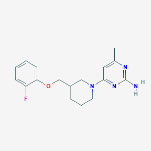 molecular formula C17H21FN4O B5688827 4-{3-[(2-fluorophenoxy)methyl]piperidin-1-yl}-6-methylpyrimidin-2-amine 