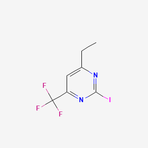 molecular formula C7H6F3IN2 B568887 4-Ethyl-2-iodo-6-(trifluoromethyl)pyrimidine CAS No. 1379313-78-6