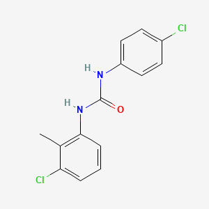 molecular formula C14H12Cl2N2O B5688878 N-(3-chloro-2-methylphenyl)-N'-(4-chlorophenyl)urea 