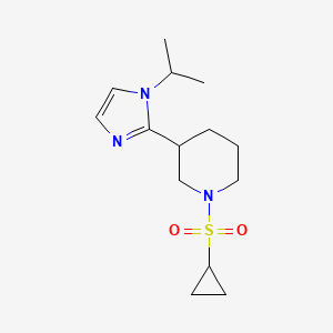 molecular formula C14H23N3O2S B5688885 1-(cyclopropylsulfonyl)-3-(1-isopropyl-1H-imidazol-2-yl)piperidine 
