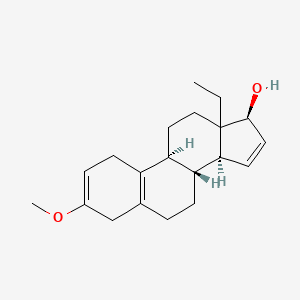 molecular formula C20H28O2 B568889 (8R,9S,14S,17S)-13-Ethyl-3-methoxy-1,4,6,7,8,9,11,12,14,17-decahydrocyclopenta[a]phenanthren-17-ol CAS No. 119054-15-8