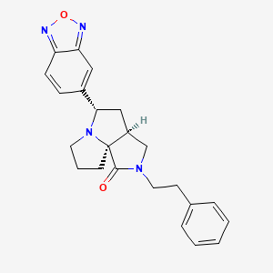 molecular formula C23H24N4O2 B5688912 (3aS*,5S*,9aS*)-5-(2,1,3-benzoxadiazol-5-yl)-2-(2-phenylethyl)hexahydro-7H-pyrrolo[3,4-g]pyrrolizin-1(2H)-one 