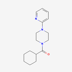 molecular formula C16H23N3O B5688914 1-(cyclohexylcarbonyl)-4-(2-pyridinyl)piperazine 