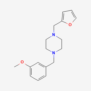molecular formula C17H22N2O2 B5688922 1-(2-furylmethyl)-4-(3-methoxybenzyl)piperazine 