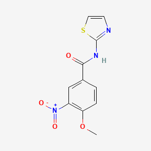 molecular formula C11H9N3O4S B5688925 4-methoxy-3-nitro-N-1,3-thiazol-2-ylbenzamide 