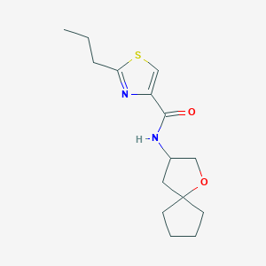 molecular formula C15H22N2O2S B5688975 N-1-oxaspiro[4.4]non-3-yl-2-propyl-1,3-thiazole-4-carboxamide 