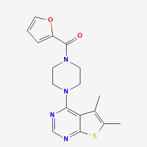 molecular formula C17H18N4O2S B5688986 4-[4-(2-furoyl)-1-piperazinyl]-5,6-dimethylthieno[2,3-d]pyrimidine 