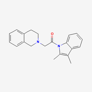 molecular formula C21H22N2O B5689009 2-[2-(2,3-dimethyl-1H-indol-1-yl)-2-oxoethyl]-1,2,3,4-tetrahydroisoquinoline 